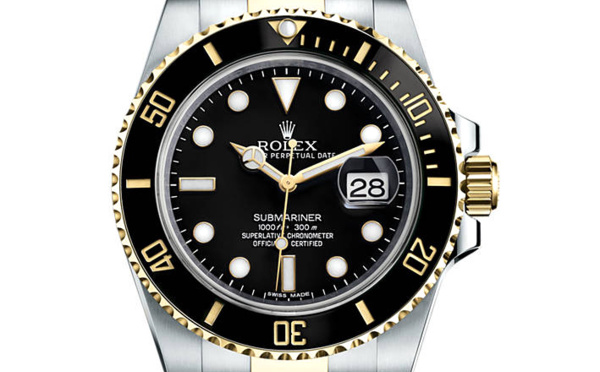 Prix du neuf Rolex 2015 Submariner 116613 LN or/acier Date