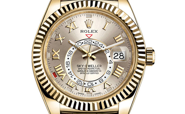 Prix du neuf Rolex 2015 Sky-Dweller Or Jaune Cuir