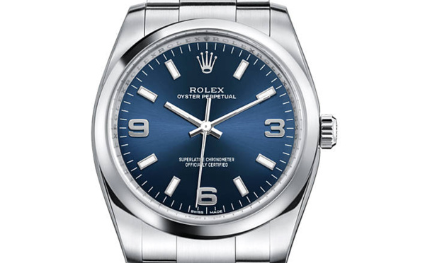 Rolex Oyster Perpetual 34mm cadran bleu